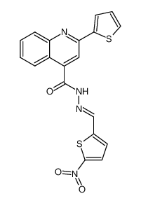 2-thiophen-2-yl-quinoline-4-carboxylic acid (5-nitro-thiophen-2-ylmethylene)-hydrazide_39072-22-5