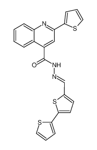 2-thiophen-2-yl-quinoline-4-carboxylic acid [2,2']bithiophenyl-5-ylmethylene-hydrazide_39072-23-6