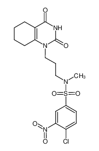 4-chloro-N-(3-(2,4-dioxo-3,4,5,6,7,8-hexahydroquinazolin-1(2H)-yl)propyl)-N-methyl-3-nitrobenzenesulfonamide_390766-21-9
