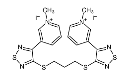 3,3'-((propane-1,3-diylbis(sulfanediyl))bis(1,2,5-thiadiazole-4,3-diyl))bis(1-methylpyridin-1-ium) iodide_390800-03-0