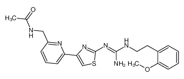 (E)-N-((6-(2-((amino((2-methoxyphenethyl)amino)methylene)amino)thiazol-4-yl)pyridin-2-yl)methyl)acetamide_390817-74-0