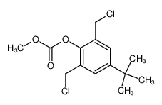 Carbonic acid 4-tert-butyl-2,6-bis-chloromethyl-phenyl ester methyl ester_39104-68-2