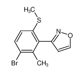 4-methylthio-3-(isoxazol-3-yl)-2-methylbromobenzene_391199-90-9