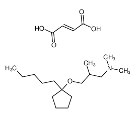 Dimethyl-[2-methyl-3-(1-pentyl-cyclopentyloxy)-propyl]-amine; compound with (E)-but-2-enedioic acid_39121-00-1