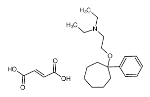 Diethyl-[2-(1-phenyl-cycloheptyloxy)-ethyl]-amine; compound with (E)-but-2-enedioic acid_39121-27-2