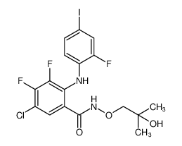 5-chloro-3,4-difluoro-2-((2-fluoro-4-iodophenyl)amino)-N-(2-hydroxy-2-methylpropoxy)benzamide_391211-35-1