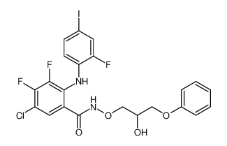 5-chloro-3,4-difluoro-2-((2-fluoro-4-iodophenyl)amino)-N-(2-hydroxy-3-phenoxypropoxy)benzamide_391211-48-6