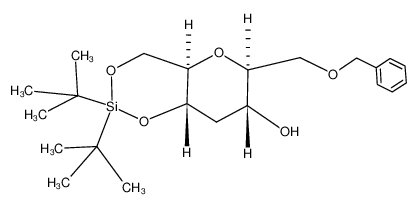 (1S,6R,8S,9R)-8-(benzyloxy)methyl-3,3-di-tert-butyl-2,4,7-trioxa-3-silabicyclo[4.4.0]deca-9-ol_391235-81-7