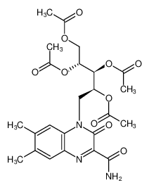 (2R,3S,4S)-5-(3-carbamoyl-6,7-dimethyl-2-oxoquinoxalin-1(2H)-yl)pentane-1,2,3,4-tetrayl tetraacetate_391249-48-2