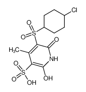 5-(4-Chloro-cyclohexanesulfonyl)-2-hydroxy-4-methyl-6-oxo-1,6-dihydro-pyridine-3-sulfonic acid_39158-45-7