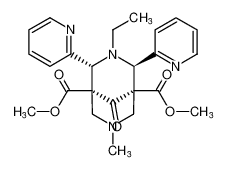 rel-dimethyl (1R,2R,4R,5S)-3-ethyl-7-methyl-9-oxo-2,4-di(pyridin-2-yl)-3,7-diazabicyclo[3.3.1]nonane-1,5-dicarboxylate_391628-23-2
