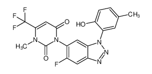 3-(5-fluoro-1-(2-hydroxy-5-methylphenyl)-1H-benzo[d][1,2,3]triazol-6-yl)-1-methyl-6-(trifluoromethyl)pyrimidine-2,4(1H,3H)-dione_391639-98-8