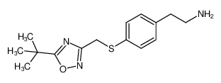 2-(4-(((5-(tert-butyl)-1,2,4-oxadiazol-3-yl)methyl)thio)phenyl)ethan-1-amine_391672-11-0