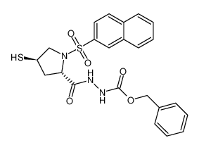 benzyl 2-((2S,4R)-4-mercapto-1-(naphthalen-2-ylsulfonyl)pyrrolidine-2-carbonyl)hydrazine-1-carboxylate_391673-07-7