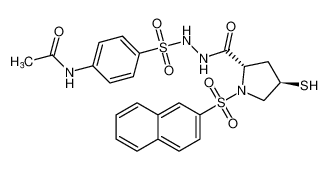 N-(4-((2-((2S,4R)-4-mercapto-1-(naphthalen-2-ylsulfonyl)pyrrolidine-2-carbonyl)hydrazineyl)sulfonyl)phenyl)acetamide_391673-37-3