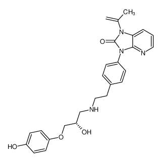 (S)-3-(4-(2-((2-hydroxy-3-(4-hydroxyphenoxy)propyl)amino)ethyl)phenyl)-1-(prop-1-en-2-yl)-1,3-dihydro-2H-imidazo[4,5-b]pyridin-2-one_391674-16-1