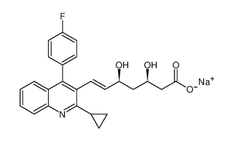 sodium rel-(3R,5S,E)-7-(2-cyclopropyl-4-(4-fluorophenyl)quinolin-3-yl)-3,5-dihydroxyhept-6-enoate_391681-56-4