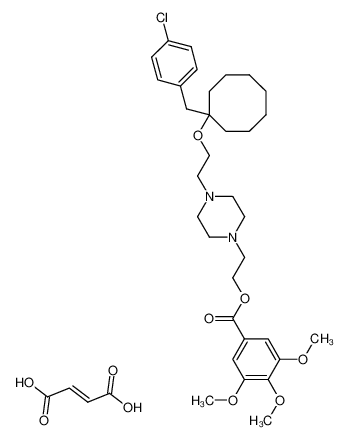 3,4,5-Trimethoxy-benzoic acid 2-(4-{2-[1-(4-chloro-benzyl)-cyclooctyloxy]-ethyl}-piperazin-1-yl)-ethyl ester; compound with (E)-but-2-enedioic acid_39173-09-6
