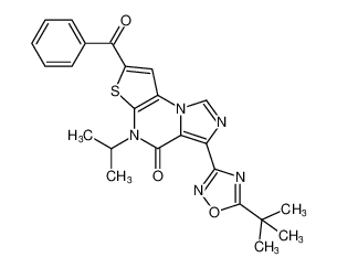 7-benzoyl-3-(5-(tert-butyl)-1,2,4-oxadiazol-3-yl)-5-isopropylimidazo[1,5-a]thieno[2,3-e]pyrazin-4(5H)-one_391864-94-1