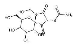 S-((5S,7R,8S,9S,10R)-8,9,10-trihydroxy-1,7-bis(hydroxymethyl)-2,4-dioxo-6-oxa-1,3-diazaspiro[4.5]decan-3-yl) carbamothioate_391871-37-7