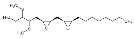 (2S,3R)-2-(2,3-bis(methylthio)pentyl)-3-(((2S,3R)-3-octyloxiran-2-yl)methyl)oxirane_391884-48-3