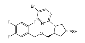 (3R,5S)-1-(5-bromopyrimidin-2-yl)-5-(((2,4,5-trifluorobenzyl)oxy)methyl)pyrrolidine-3-thiol_391889-01-3