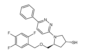 (3R,5S)-1-(6-phenylpyridazin-3-yl)-5-(((2,4,5-trifluorobenzyl)oxy)methyl)pyrrolidine-3-thiol_391889-20-6