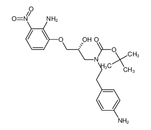 tert-butyl (2 R)-3-(2-amino-3-nitrophenoxy)-2-hydroxypropyl(4-aminophenethyl)carbamate_391901-88-5