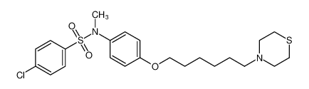 4-chloro-N-methyl-N-(4-((6-thiomorpholinohexyl)oxy)phenyl)benzenesulfonamide_391908-18-2
