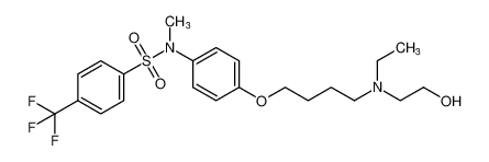 N-(4-(4-(ethyl(2-hydroxyethyl)amino)butoxy)phenyl)-N-methyl-4-(trifluoromethyl)benzenesulfonamide_391912-70-2