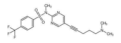 N-(5-(5-(dimethylamino)pent-1-yn-1-yl)pyrimidin-2-yl)-N-methyl-4-(trifluoromethyl)benzenesulfonamide_391912-99-5