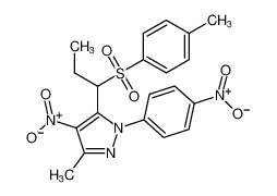 3-methyl-4-nitro-1-(4-nitrophenyl)-5-(1-tosylpropyl)-1H-pyrazole_391928-48-6
