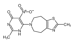 2-methyl-6-(2-methyl-4,5,7,8-tetrahydro-6H-thiazolo[4,5-d]azepin-6-yl)-5-nitropyrimidin-4(1H)-one_391953-75-6