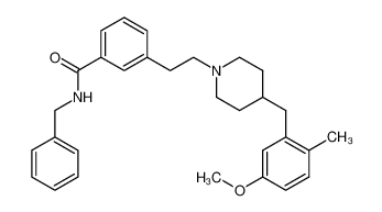 N-benzyl-3-(2-(4-(5-methoxy-2-methylbenzyl)piperidin-1-yl)ethyl)benzamide_391954-39-5