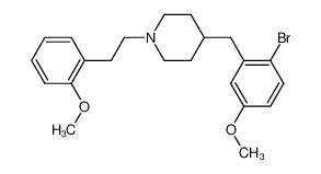 4-(2-bromo-5-methoxybenzyl)-1-[2-(2-methoxyphenyl)ethyl]piperidine_391954-88-4
