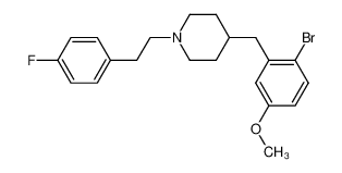 4-(2-bromo-5-methoxybenzyl)-1-[2-(4-fluorophenyl)ethyl]piperidine_391954-94-2