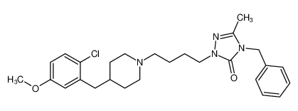 4-benzyl-2-(4-(4-(2-chloro-5-methoxybenzyl)piperidin-1-yl)butyl)-5-methyl-2,4-dihydro-3H-1,2,4-triazol-3-one_391955-07-0