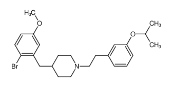 4-(2-bromo-5-methoxybenzyl)-1-[2-(3-isopropoxyphenyl)ethyl]piperidine_391955-68-3