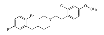 4-(2-bromo-5-fluorobenzyl)-1-(2-chloro-4-methoxyphenethyl)piperidine_391956-48-2