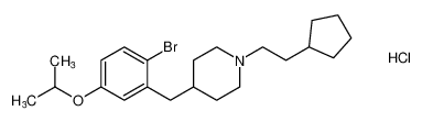 4-(2-bromo-5-isopropoxybenzyl)-1-(2-cyclopentylethyl)piperidine hydrochloride_391956-84-6
