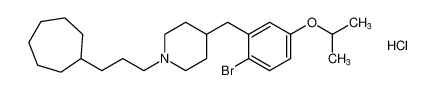 4-(2-bromo-5-isopropoxybenzyl)-1-(3-cycloheptylpropyl)piperidine hydrochloride_391956-92-6