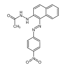 Acetic acid N'-[1-(4-nitro-phenylazo)-naphthalen-2-yl]-hydrazide_39199-95-6