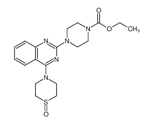 4-[4-(1-oxo-1λ4-thiomorpholin-4-yl)-quinazolin-2-yl]-piperazine-1-carboxylic acid ethyl ester_39218-52-5