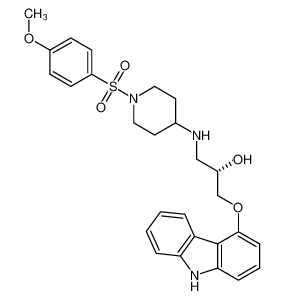 (S)-1-((9H-carbazol-4-yl)oxy)-3-((1-((4-methoxyphenyl)sulfonyl)piperidin-4-yl)amino)propan-2-ol_392231-39-9