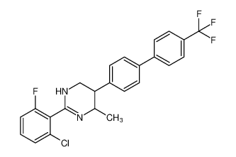 2-(2-chloro-6-fluorophenyl)-4-methyl-5-(4'-(trifluoromethyl)-[1,1'-biphenyl]-4-yl)-1,4,5,6-tetrahydropyrimidine_392257-90-8