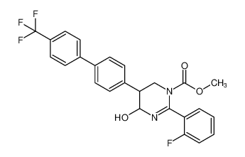 methyl 2-(2-fluorophenyl)-4-hydroxy-5-(4'-(trifluoromethyl)-[1,1'-biphenyl]-4-yl)-5,6-dihydropyrimidine-1(4H)-carboxylate_392258-39-8