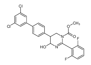 methyl 5-(3',5'-dichloro-[1,1'-biphenyl]-4-yl)-2-(2,6-difluorophenyl)-4-hydroxy-5,6-dihydropyrimidine-1(4H)-carboxylate_392259-05-1