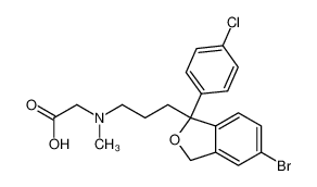 N-{3-[5-Bromo-1-(4-chlorophenyl)-1,3-dihydroisobenzofuran-1-yl]-1-propyl}-N-methylglycine_392286-56-5