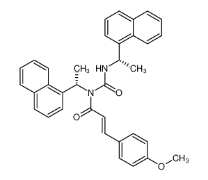 (E)-3-(4-methoxyphenyl)-N-((S)-1-(naphthalen-1-yl)ethyl)-N-(((S)-1-(naphthalen-1-yl)ethyl)carbamoyl)acrylamide_392304-22-2