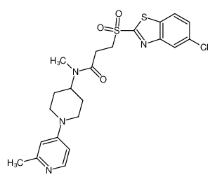 3-(5-Chloro-2-benzothiazolyl)sulfonyl-N-methyl-N-[1-(2-methyl-pyridin-4-yl)-4-piperidyl]propanamide_392329-70-3